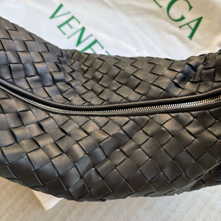 Bottega Veneta Jodie Small Black Lambskin Leather Silver Hardware