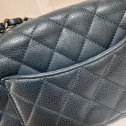 Chanel Classic Flap Rectangular Mini Navy Caviar Leather Silver Hardware 2015-16