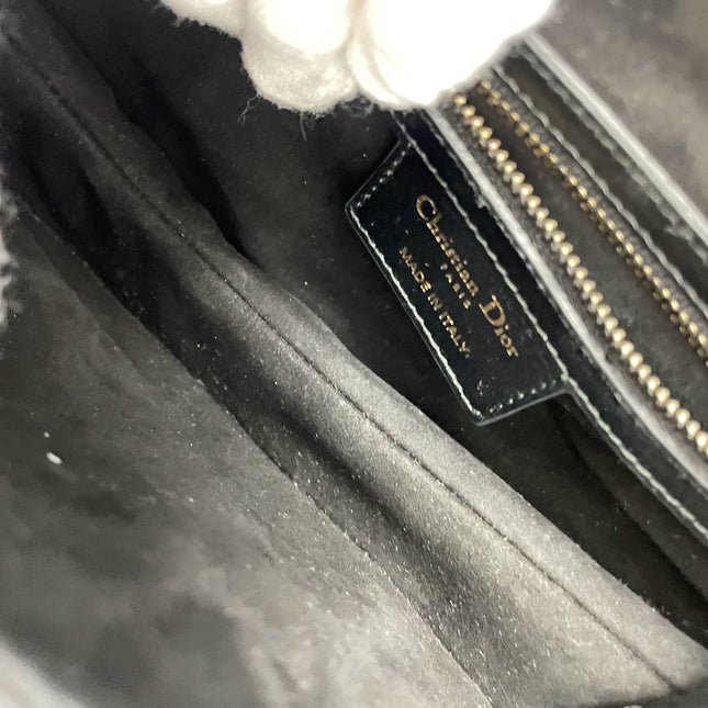 Sold Dior Saddle Medium leather Black Smooth Leather