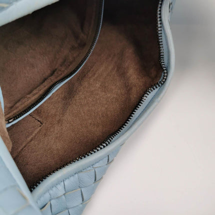 Bottega Veneta Veneta Hobo Medium Baby Blue Intrecciato Leather Bag 43cm
