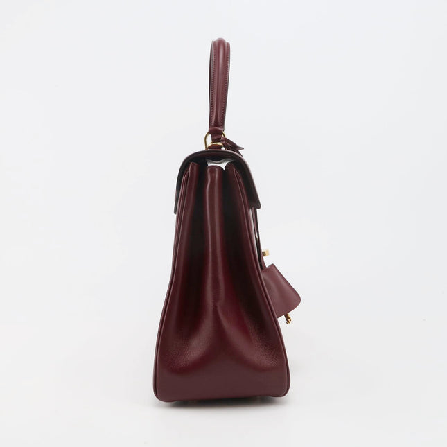 Celine 16 Bag Medium Burgundy Smooth Calfskin Leather With Strap