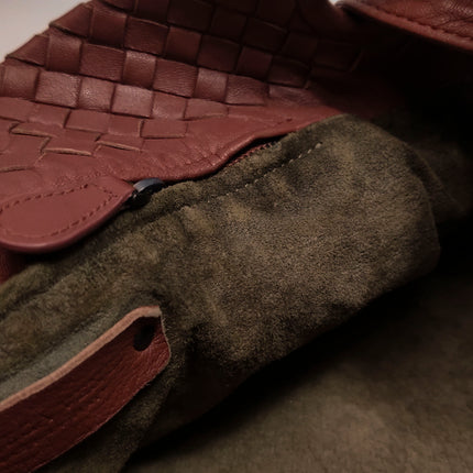 Bottega Veneta Garda Burgundy Intrecciato Nappa Leather Large 33cm