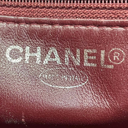 Chanel Vintage Shoulder Bag Burgundy Suede Leather Gunmetal Hardware 2000-02
