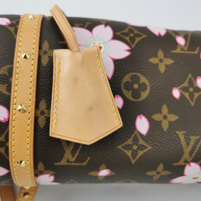 Louis Vuitton x Takashi Murakami Papillon 28 Cherry Blossom Monogram Handbag