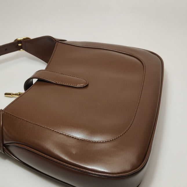 Gucci Jackie 1961 Small Brown Smooth Leather Bag