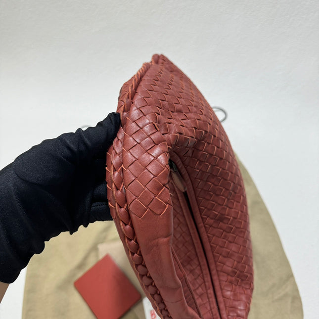 Sold Bottega Veneta Veneta Hobo Small Burgundy 40cm Lambskin Leather