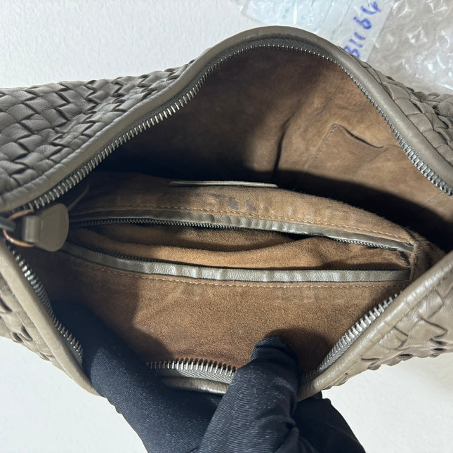 Sold Bottega Veneta Hobo Bag Lambskin leather Grey Medium 40cm