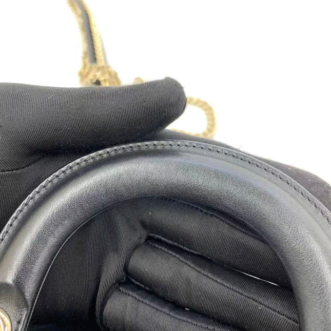 Lady Dior Mini Black Calfskin Leather with Multicolor Crystals Gold Hardware