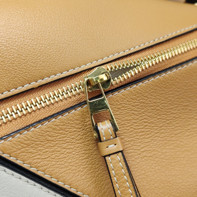 Loewe Puzzle Medium Tricolor Black Yellow Calfskin leather bag