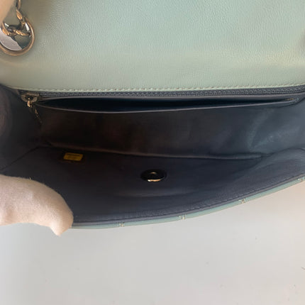 Sold Chanel Classic Flap Rectangular Mini Misty Blue Lambskin, 2011-2012