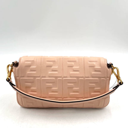 Fendi Baguette Lambskin Leather Crossbody Bag Medium Pink