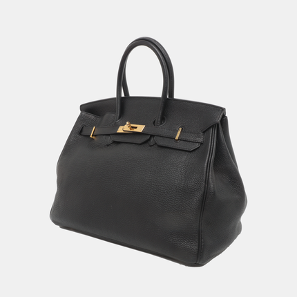 Hermes Birkin 35 Recolored Black Togo Calfskin Leather Gold-tone Hardware 2010