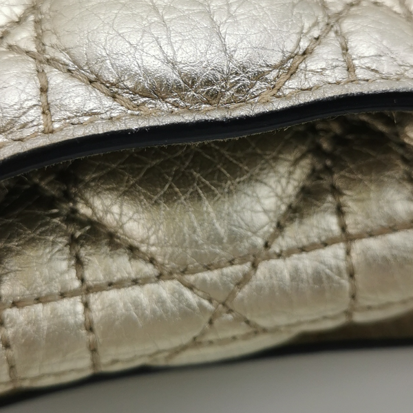 Sold Lady Dior Mini Supple Calfskin Leather Gold Cannage Handbag with Strap
