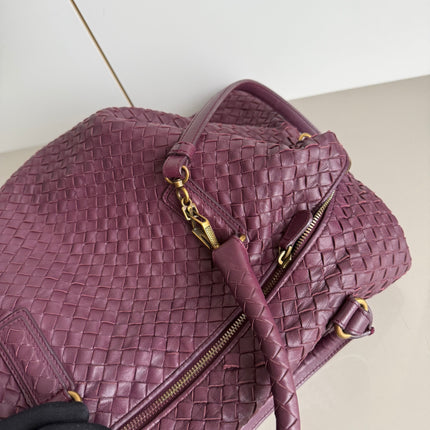 Bottega Veneta Maxi Convertible Tote Bag Wine Burgundy Leather Gold Hardware 50cm