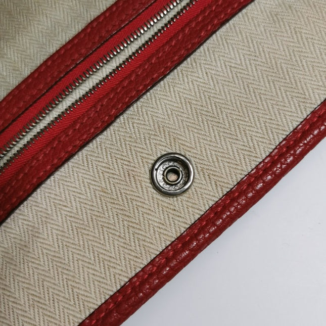 Hermes Garden Party 36 Red Calfskin Leather Handbag 2015