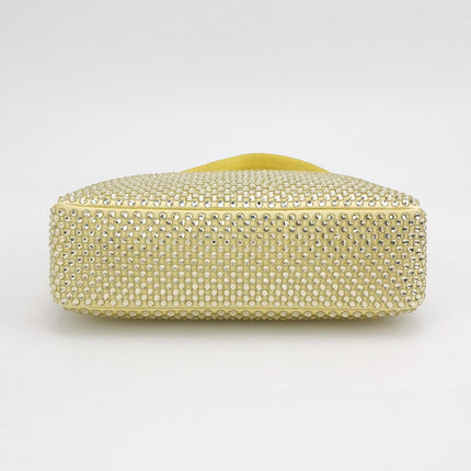 Prada Re-Edition 2000 Mini Yellow Glitter Nylon Shoulder Bag