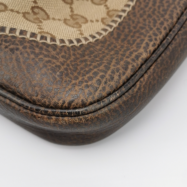 Sold Gucci Jackie 1961 Soft Medium Monogram Canvas and Leather Bag