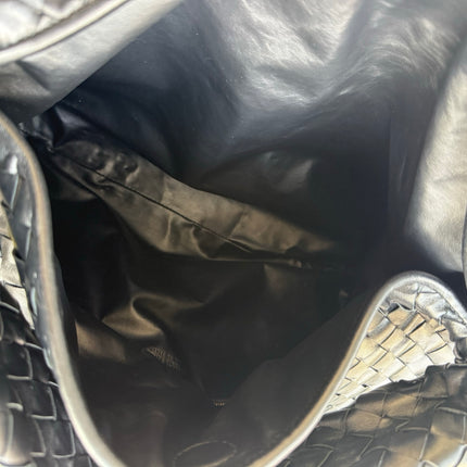 Bottega Veneta Hop Black Intrecciato Leather Maxi Hobo Bag 54cm