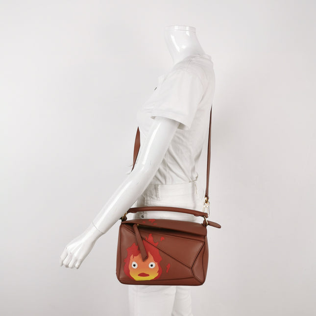 Loewe x Howl's Moving Castle Studio Ghibli Puzzle Calcifer Small Tan Caramel