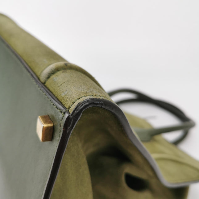 Celine Green Phantom Mini Green Suede Leather 30cm