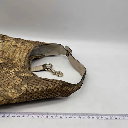 Gucci Jackie Vintage Camel Python Leather Rare