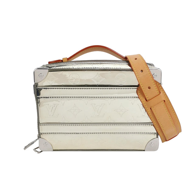 Louis Vuitton Soft Trunk Silver Patent Leather Monogram Crossbody Bag-Luxbags
