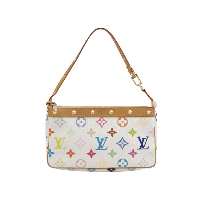 Louis Vuitton x Takashi Murakami Pochette Accessoire White Multicolor-Luxbags