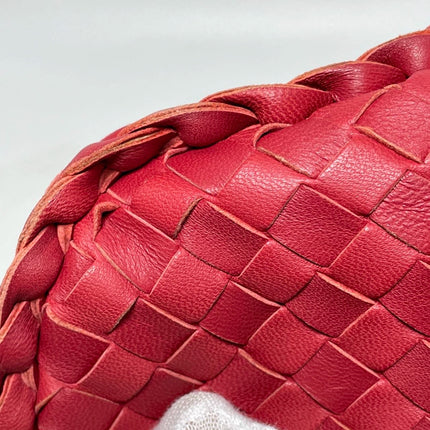 Sold Bottega Veneta Intrecciato Hobo Bag Medium Burgundy Lambskin leather