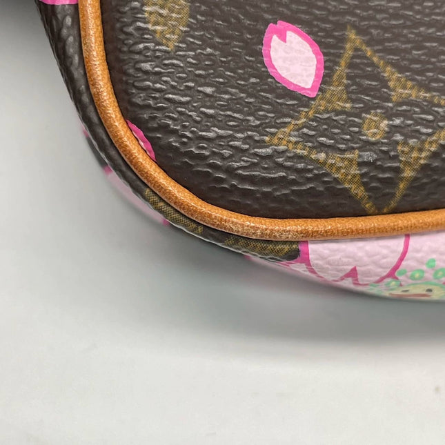 Louis Vuitton x Takashi Murakami Cherry Blossom on Brown Monogram Pochette Accessoire