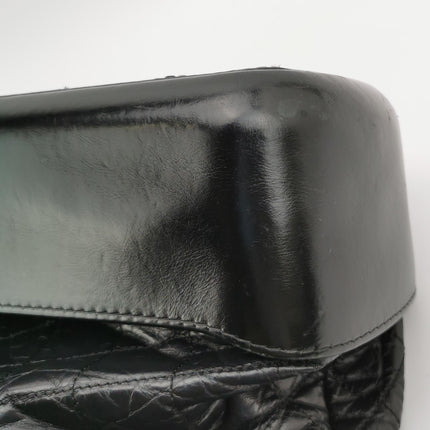 Chanel Gabrielle Large Tote Black Crumbled Calfskin Leather Silver Hardware