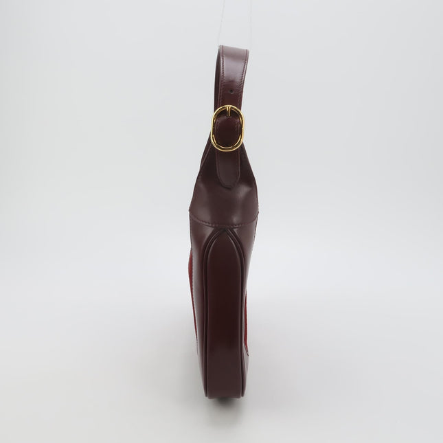 Gucci Jackie 1961 Small Burgundy Suede and Leather Bag