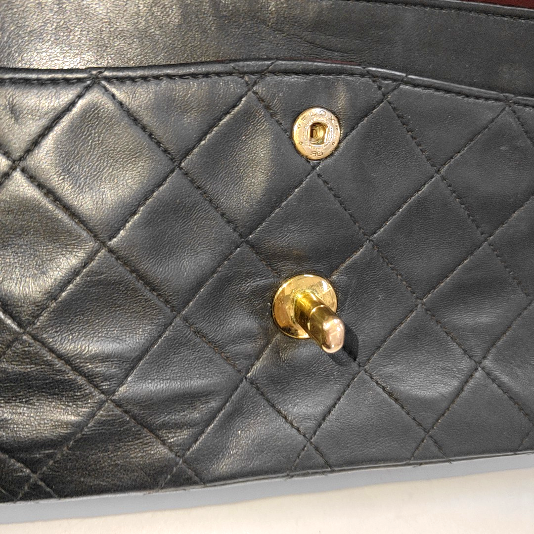 Chanel Classic Flap Vintage Small Lambskin Leather with 24k Gold HW, 1994-1996