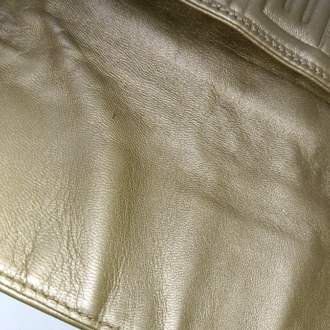 Fendi Baguette 1997 Re-edition 3D Embossed Gold Leather Shoulder bag