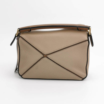 Loewe Puzzle Mini Sandy Beige Calfskin Leather Crossbody Bag