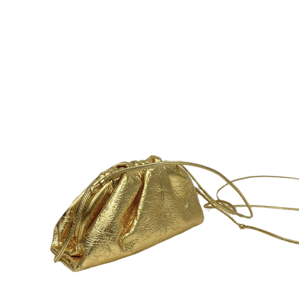 Sold Bottega Veneta Pouch Mini Gold Lambskin Leather