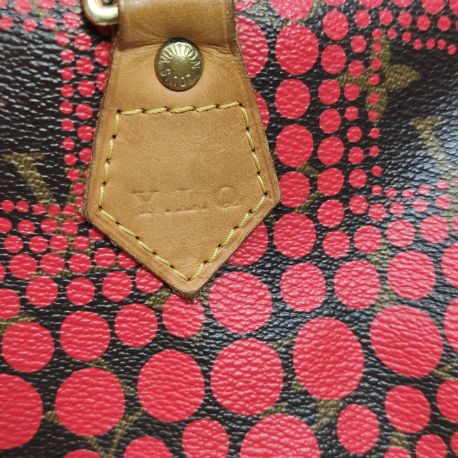 Louis Vuitton x Yayoi Kusama Limited Edition Speedy 30 Red Top Handle Bag