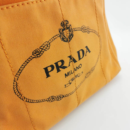 Sold Prada Canape Canvas Tote Orange Handbag