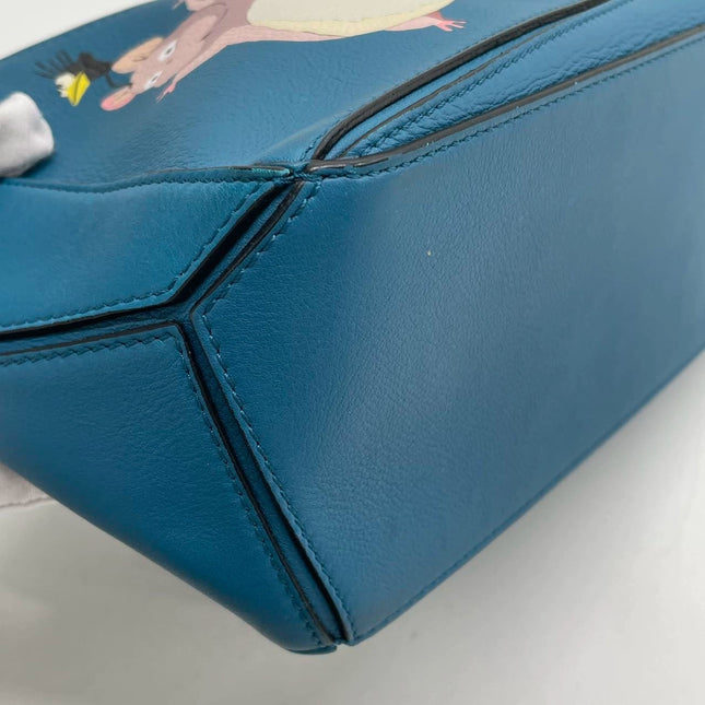 Loewe x Spirited Away Studio Ghibli Collection Puzzle Small Blue Crossbody Bag