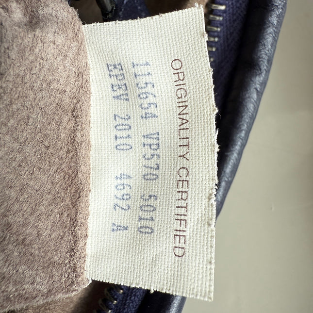 Bottega Veneta Veneta Hobo Midnight Blue Dark Navy Intrecciato Leather Bag 47cm