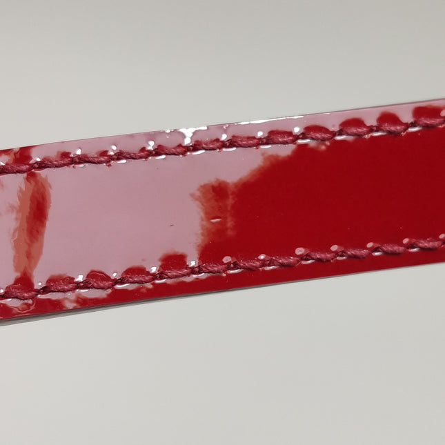 Lady Dior Mini 2019 Red Patent Leather Gold-tone Chain Strap