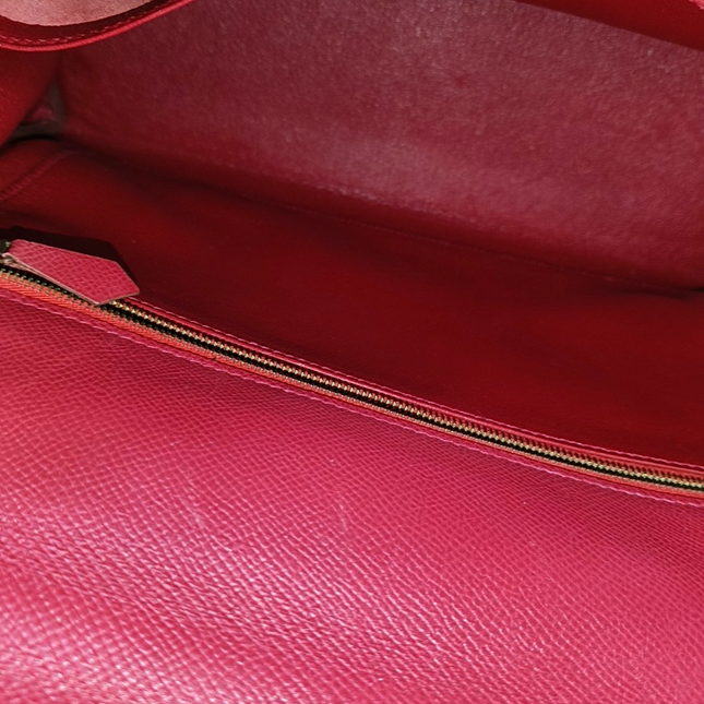 Hermes Kelly 32 Retourne Rouge Vif Red Epsom Leather Gold Hardware 1997