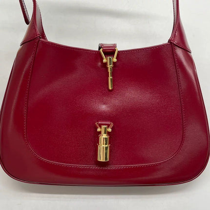 Gucci Jackie 1961 Red Burgundy Leather Bag Small Shoulder Bag