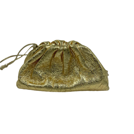 Sold Bottega Veneta Pouch Mini Gold Lambskin Leather