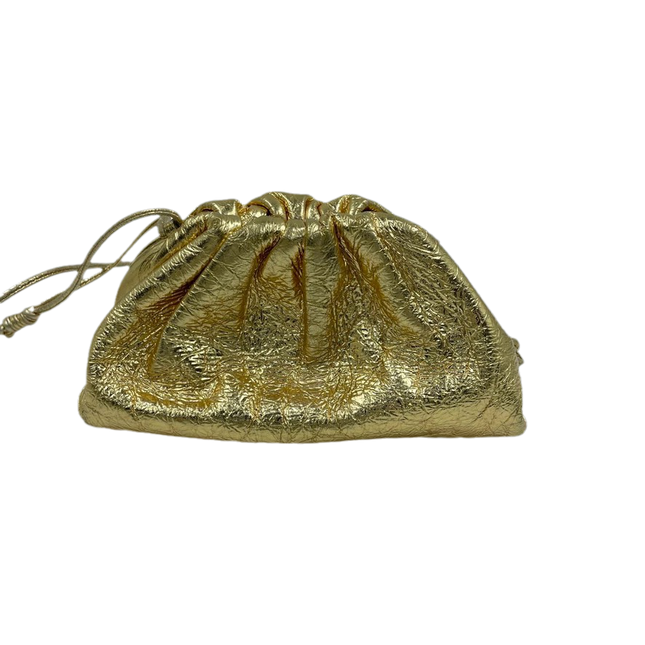 Sold Bottega Veneta Pouch Mini Gold Lambskin Leather