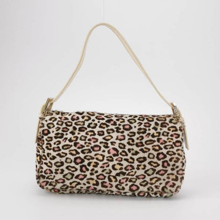Sold Fendi Baguette Pony-hair Calfskin Leather in leopard print white and Pink