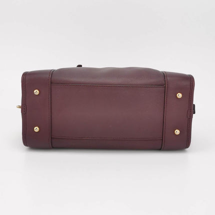 Sold Loewe Amazona 29 in Burgundy Calfskin Leather and Gold-tone Hardware