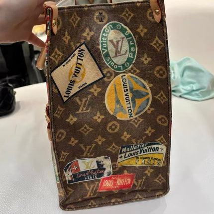 Louis Vuitton Voyage OnTheGo Large Brown Monogram Crossbody Tote Flight Mode