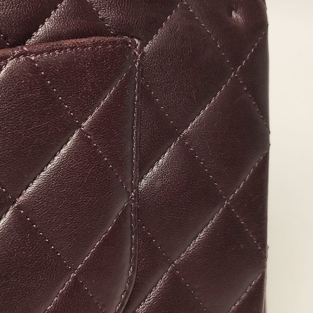 Chanel Timeless Classic Flap Medium Purple Lambskin Leather Silver Hardware 2011-2012