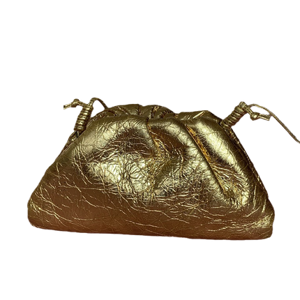 Sold Bottega Veneta Pouch Mini Gold Lambskin Leather