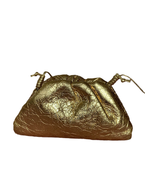 Sold Bottega Veneta Pouch Mini Gold Lambskin Leather